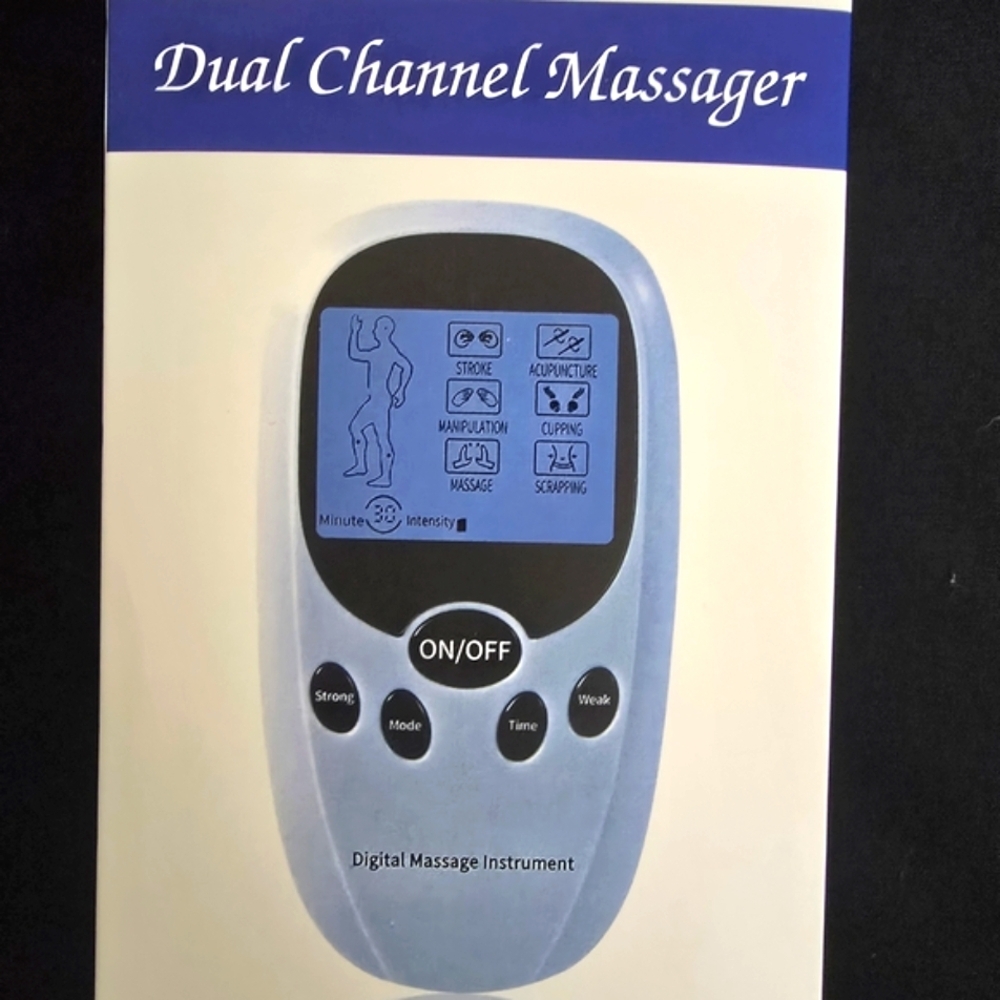 NEW! Digital Massage Instrumemt Blue Dual Channel Massager!See Details!